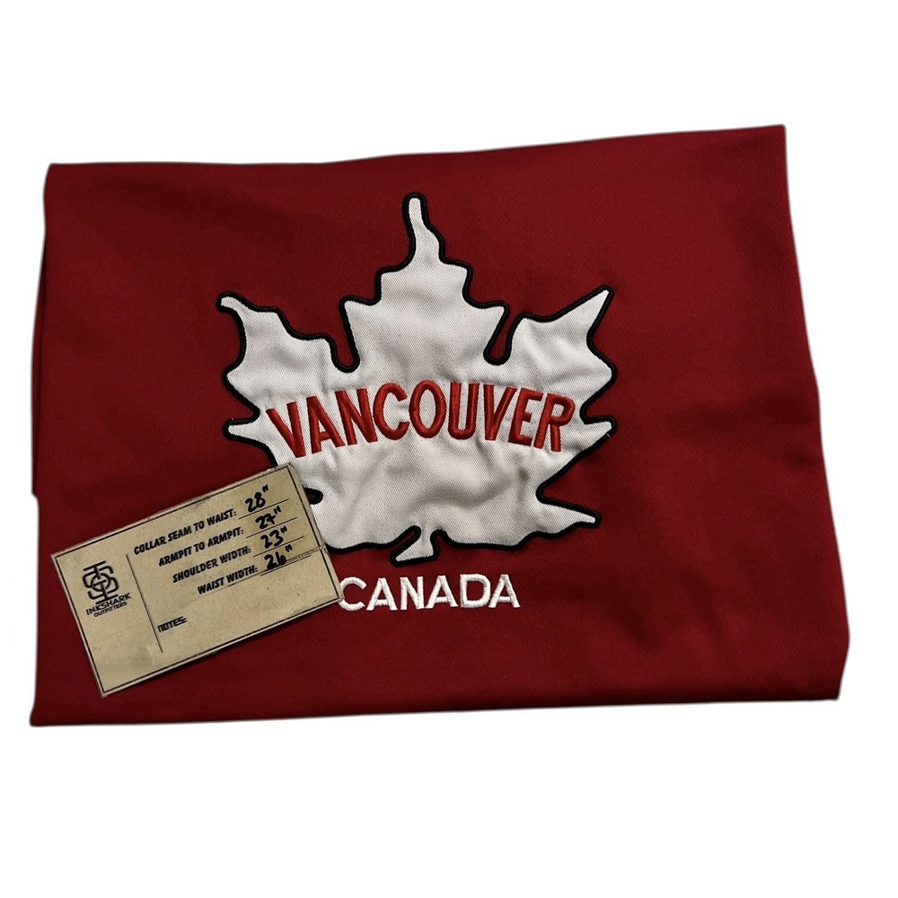 Vintage Vancouver Canada Hockey Jersey West Coast Red White Men's XL 90's - Picture 7 of 7